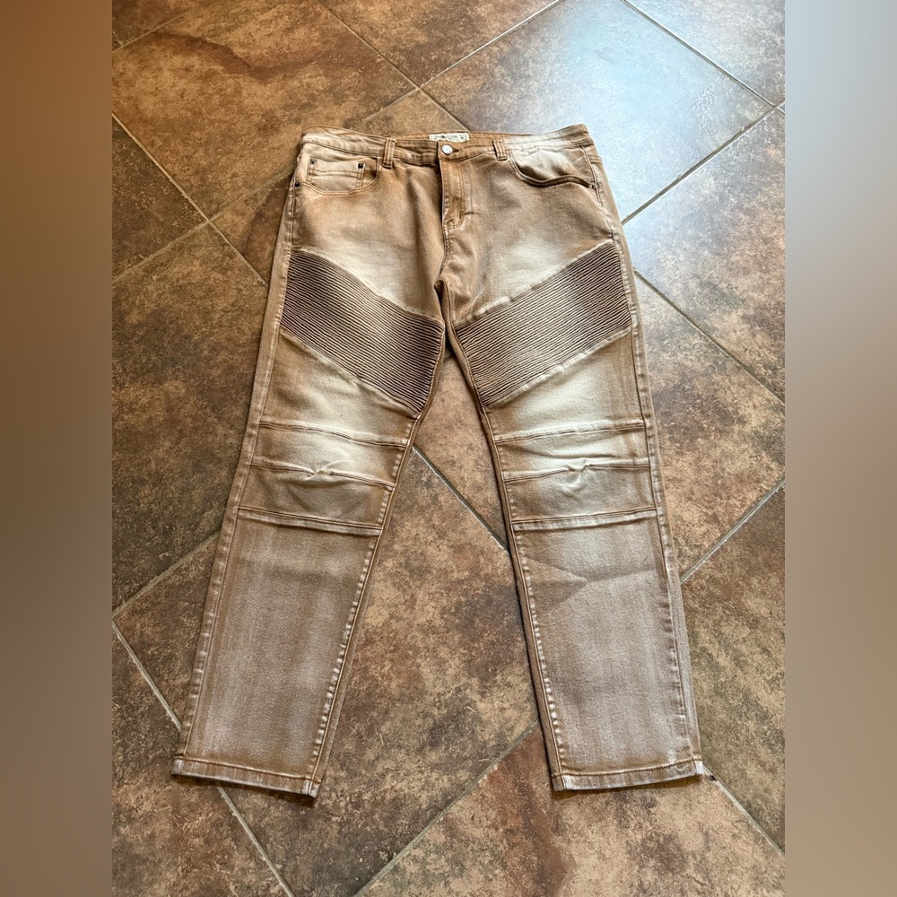 Akademiks Tan Skinny Men's Jeans 38x30